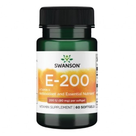 Witamina E 200IU 60 kaps. SWANSON - Wiesiołek-Pharma