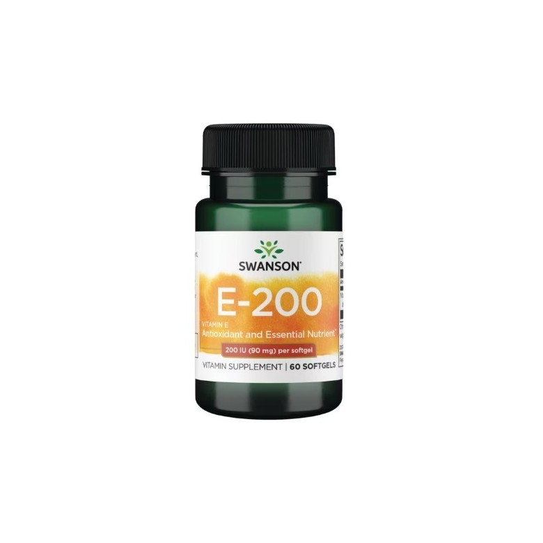 Witamina E 200IU 60 kaps. SWANSON - Wiesiołek-Pharma Witamina E 200IU 60 kaps. SWANSON - Wiesiołek-Pharma