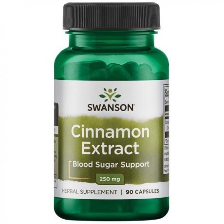 Cinnamon Extract 250mg 90 kaps. SWANSON - Wiesiołek-Pharma