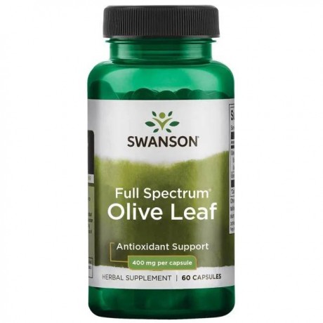 Olive Leaf Full Spectrum 400mg 60 kaps. SWANSON - Wiesiołek-Pharma