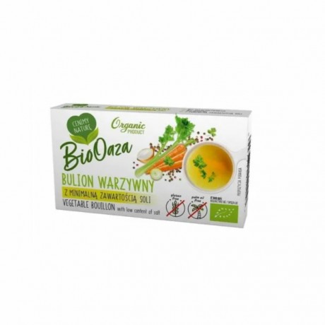 Bulion warzywny z min. zaw. soli 60g BIOOAZA - Wiesiołek-Pharma