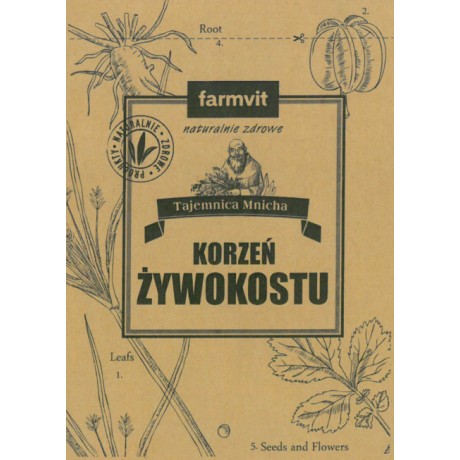 Żywokost korzeń 50g FARM-VIT - Wiesiołek-Pharma