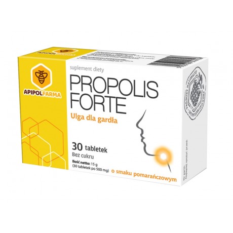 Propolis Forte pomarańczowy 30 tabl. FARMINA - Wiesiołek-Pharma