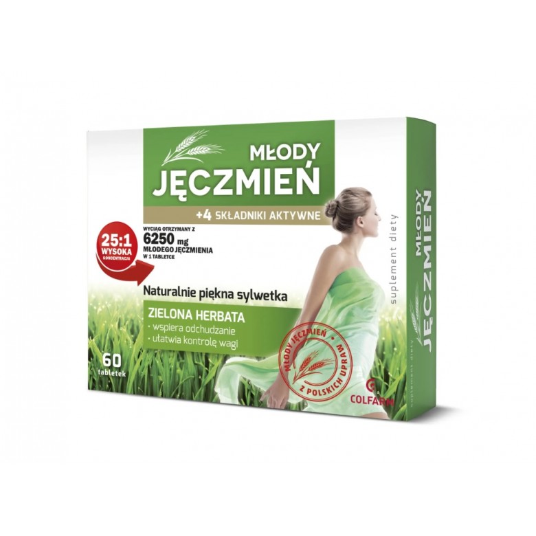 Młody jęczmień 60 tabl. COLFARM - Wiesiołek-Pharma Młody jęczmień 60 tabl. COLFARM - Wiesiołek-Pharma