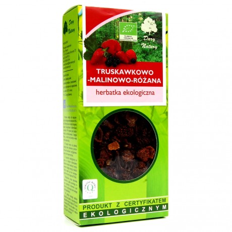 Truskawkowo-malinowo-różana 100g EKO DARY NATURY - Wiesiołek-Pharma