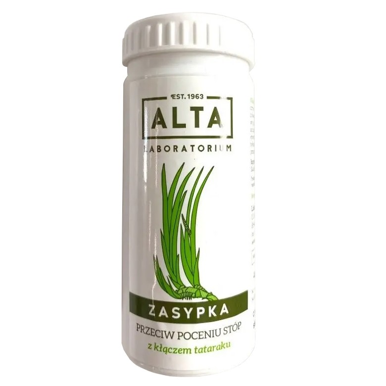 Alta zasypka ziołowa do stóp 40g ALTA Laboratorium - Wiesiołek-Pharma Alta zasypka ziołowa do stóp 40g ALTA Laboratorium - Wiesiołek-Pharma