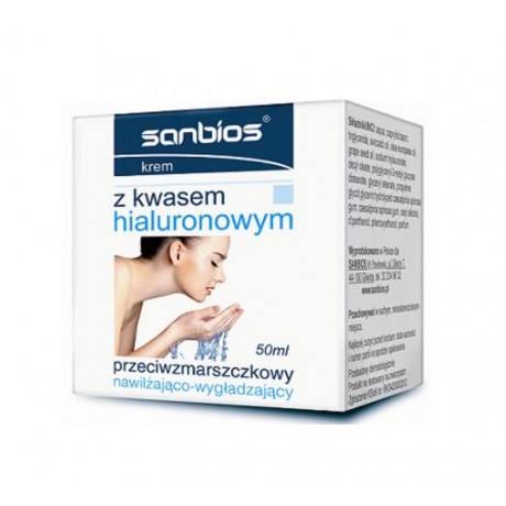 Krem z kwasem hialuronowym 50ml SANBIOS - Wiesiołek-Pharma