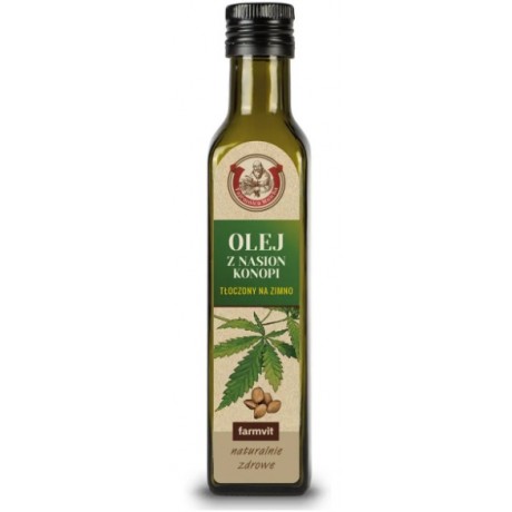 Olej z konopi 250ml FARM-VIT - Wiesiołek-Pharma