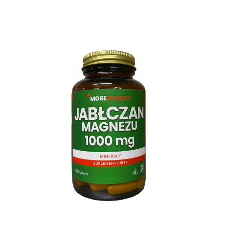 Jabłczan magnezu 1000mg 60 tabl. MOREVITALITY - Wiesiołek-Pharma