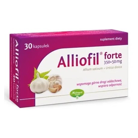 Alliofil forte 30 kaps. HERBAPOL POZNAŃ - Wiesiołek-Pharma