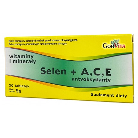 Selen + witaminy A,C,E 30 tabl. GORVITA - Wiesiołek-Pharma