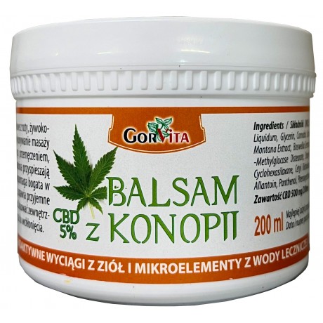 Balsam z konopii 200ml GORVITA - Wiesiołek-Pharma