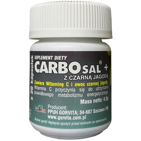 Carbosal - węgiel z ekstr. z czarnej jagody GORVITA - Wiesiołek-Pharma