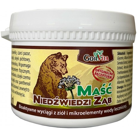 Maść Niedźwiedzi Ząb 200ml GORVITA - Wiesiołek-Pharma