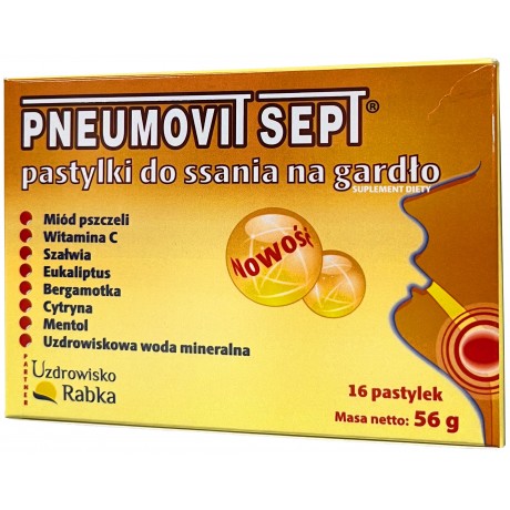 Pneumovit Sept pastylki do ssania 16 szt. GORVITA - Wiesiołek-Pharma