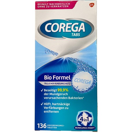 Corega 4 in 1 BIO Formuła 136 tabl. GLAXO - Wiesiołek-Pharma
