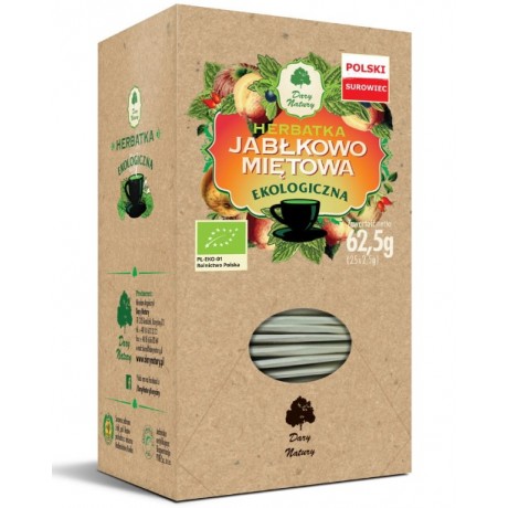 Herbata jabłkowo-miętowa 25x2,5g EKO DARY NATURY - Wiesiołek-Pharma