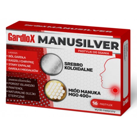 GardloX Manusilver 16 past. do ssania S-LAB - Wiesiołek-Pharma