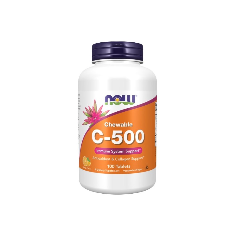 C-500 Chewable Orange 100 tabl. NOW FOODS - Wiesiołek-Pharma C-500 Chewable Orange 100 tabl. NOW FOODS - Wiesiołek-Pharma