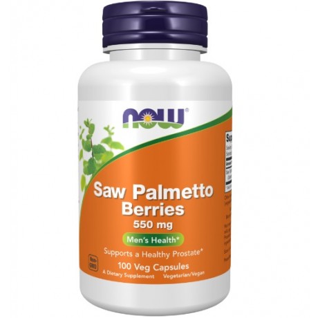 Saw Palmetto Berries 550mg 100 kaps. NOW FOODS - Wiesiołek-Pharma