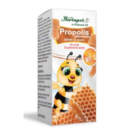 Propolis z pyłkiem 30 tabl. Herbapol KRAKÓW - Wiesiołek-Pharma