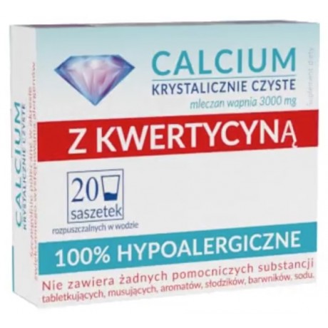 Calcium krystalicznie cz. z kwerc. 20 sasz. UNIPHAR - Wiesiołek-Pharma