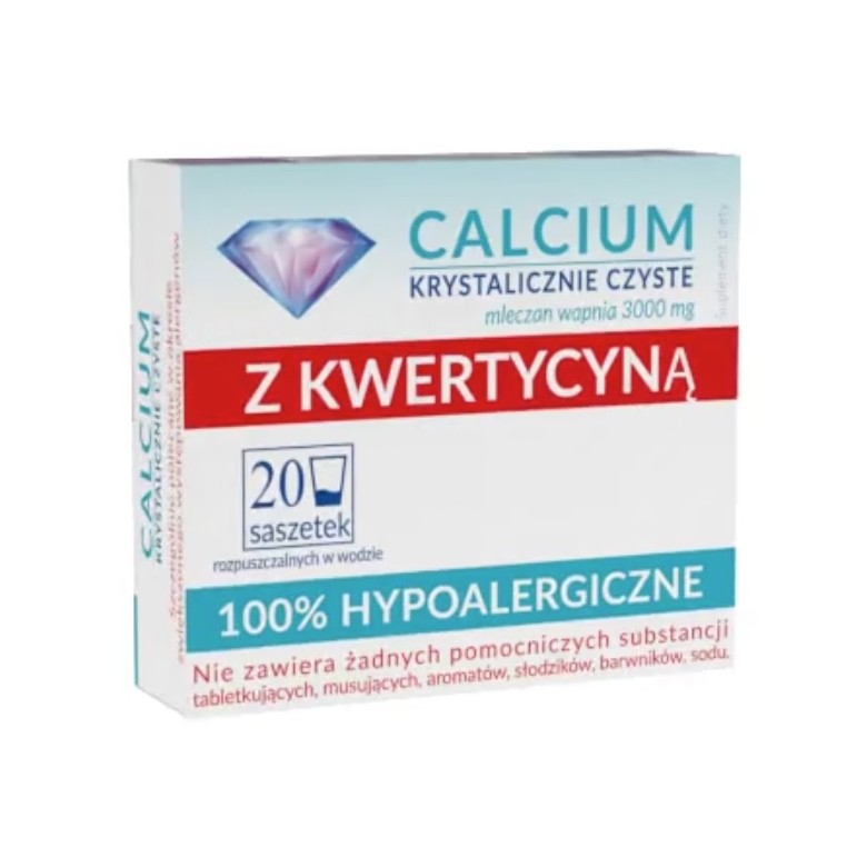 Calcium krystalicznie cz. z kwerc. 20 sasz. UNIPHAR - Wiesiołek-Pharma Calcium krystalicznie cz. z kwerc. 20 sasz. UNIPHAR - Wiesiołek-Pharma