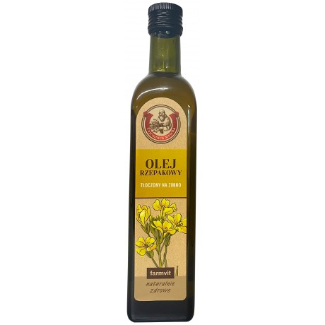 Olej rzepakowy 500ml FARM-VIT - Wiesiołek-Pharma