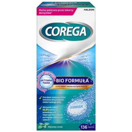 Corega 4 in 1 BIO Formula 136 tabl. GLAXO - Wiesiołek-Pharma