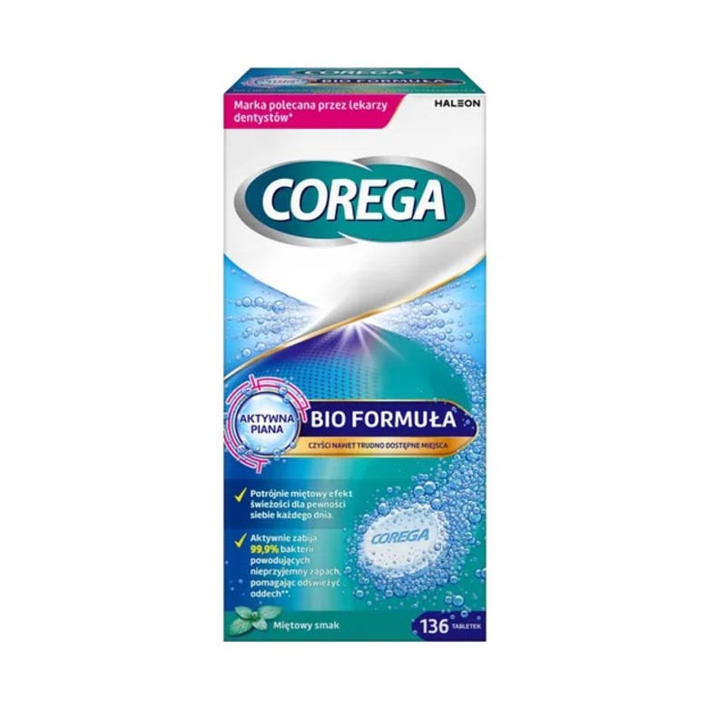 Corega 4 in 1 BIO Formula 136 tabl. GLAXO - Wiesiołek-Pharma Corega 4 in 1 BIO Formula 136 tabl. GLAXO - Wiesiołek-Pharma
