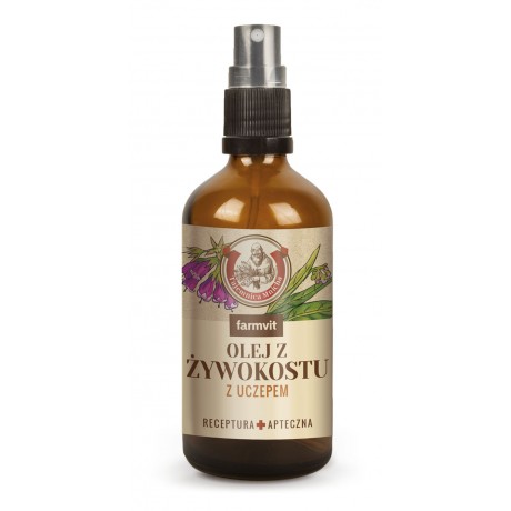 Olej żywokostowy z uczepem 100ml FARM-VIT - Wiesiołek-Pharma