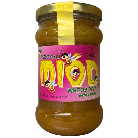 Miód wrzosowy 380g BARĆ ŚWIĘTOKRZYSKA - Wiesiołek-Pharma