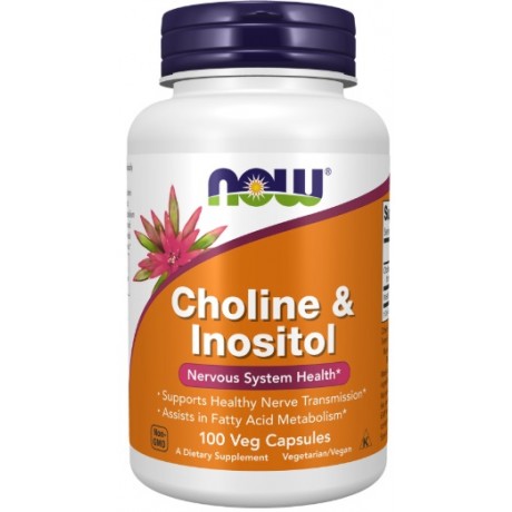 Choline & Inositol 250mg/250mg 100 kaps. NOW FOODS - Wiesiołek-Pharma