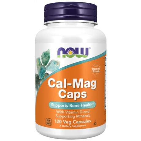 Cal-Mag Caps + Trace Minerals & D 120 kaps. NOW FOODS