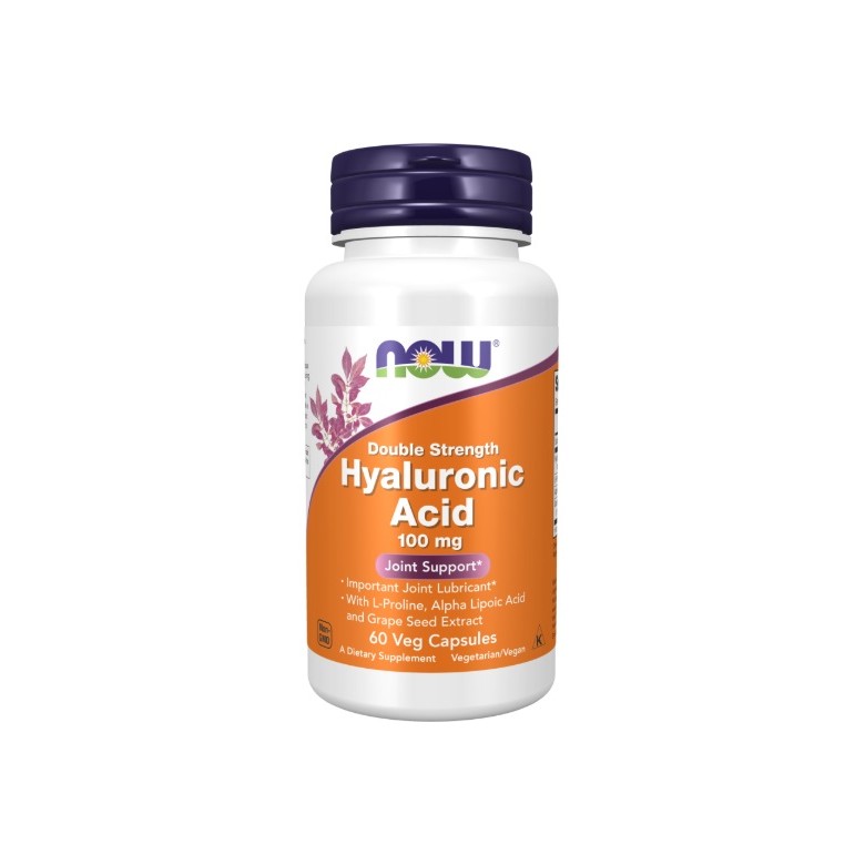 Hyaluronic Acid 100mg 60 kaps. NOW FOODS - Wiesiołek-Pharma Hyaluronic Acid 100mg 60 kaps. NOW FOODS - Wiesiołek-Pharma