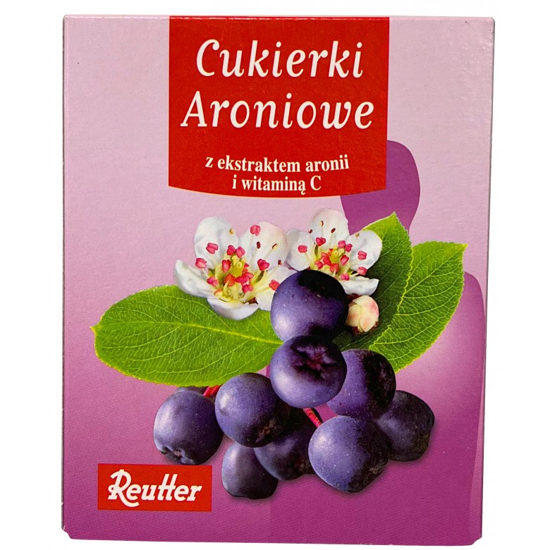 Cukierki aroniowe 50g REUTTER - Wiesiołek-Pharma Cukierki aroniowe 50g REUTTER - Wiesiołek-Pharma