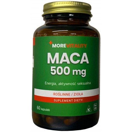 Maca 500mg 60 kaps. MOREVITALITY - Wiesiołek-Pharma