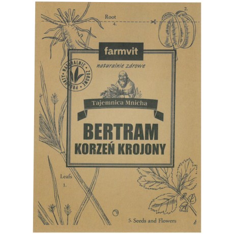 Bertram korzeń krojony 50g FARM-VIT - Wiesiołek-Pharma