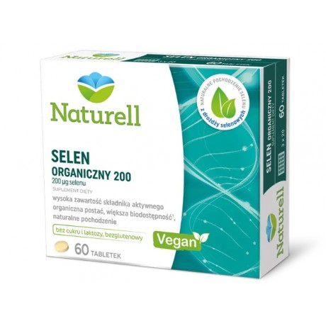 Selen organiczny 200 60 tabl. NATURELL - Wiesiołek-Pharma