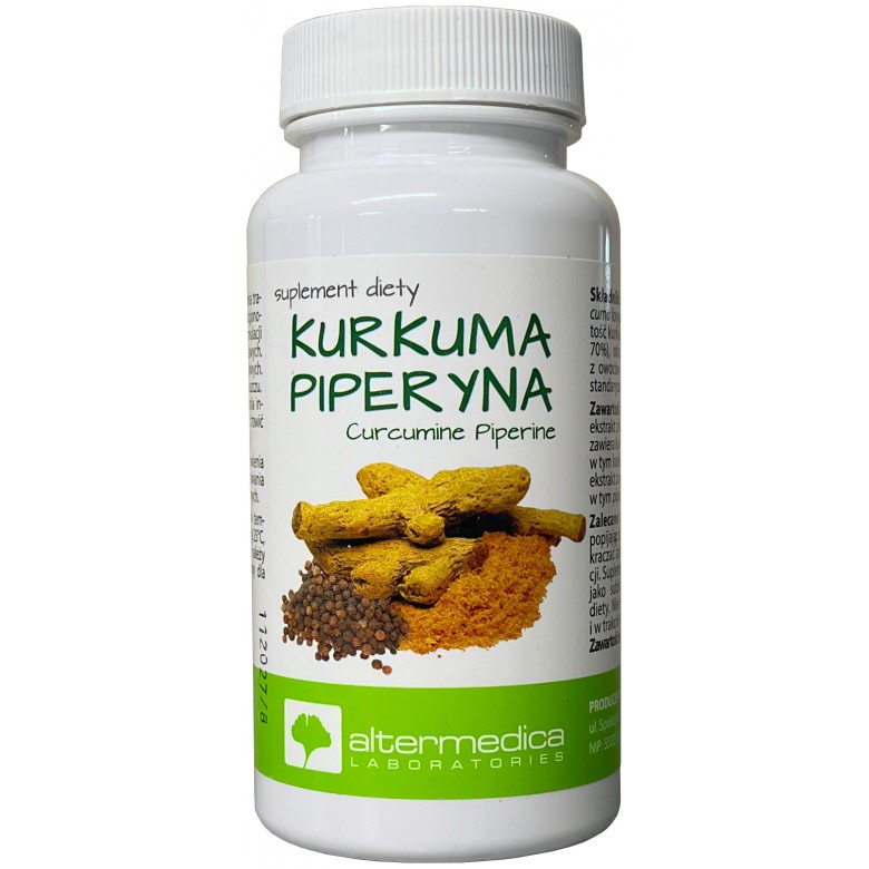 Kurkuma + piperyna 60 kaps. ALTERMEDICA - Wiesiołek-Pharma Kurkuma + piperyna 60 kaps. ALTERMEDICA - Wiesiołek-Pharma