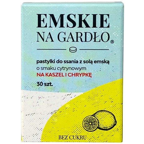 Emskie na gardło o smaku cytrynow. 30 szt. Ziołolek - Wiesiołek-Pharma