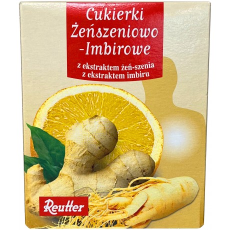 Cukierki żeńszeniowo-imbirowe 50g REUTTER - Wiesiołek-Pharma