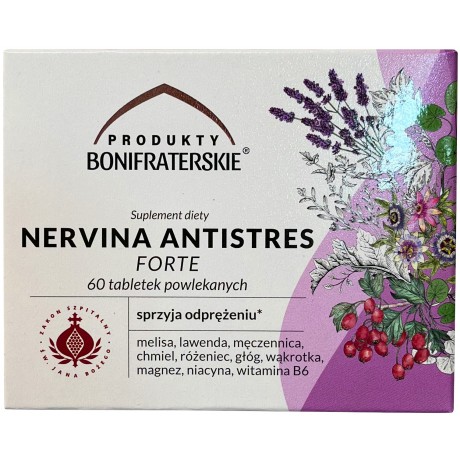 Nervina antistres FORTE 60 tabl. BONI FRATRES - Wiesiołek-Pharma