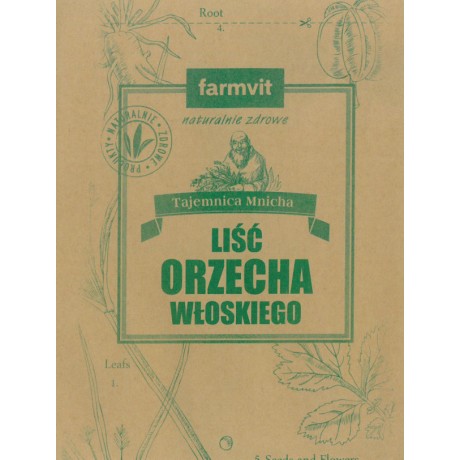 Orzech włoski liść 50g FARM-VIT - Wiesiołek-Pharma
