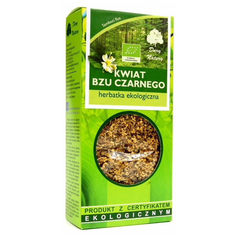 Bez czarny kwiat 50g EKO DARY NATURY - Wiesiołek-Pharma Bez czarny kwiat 50g EKO DARY NATURY - Wiesiołek-Pharma