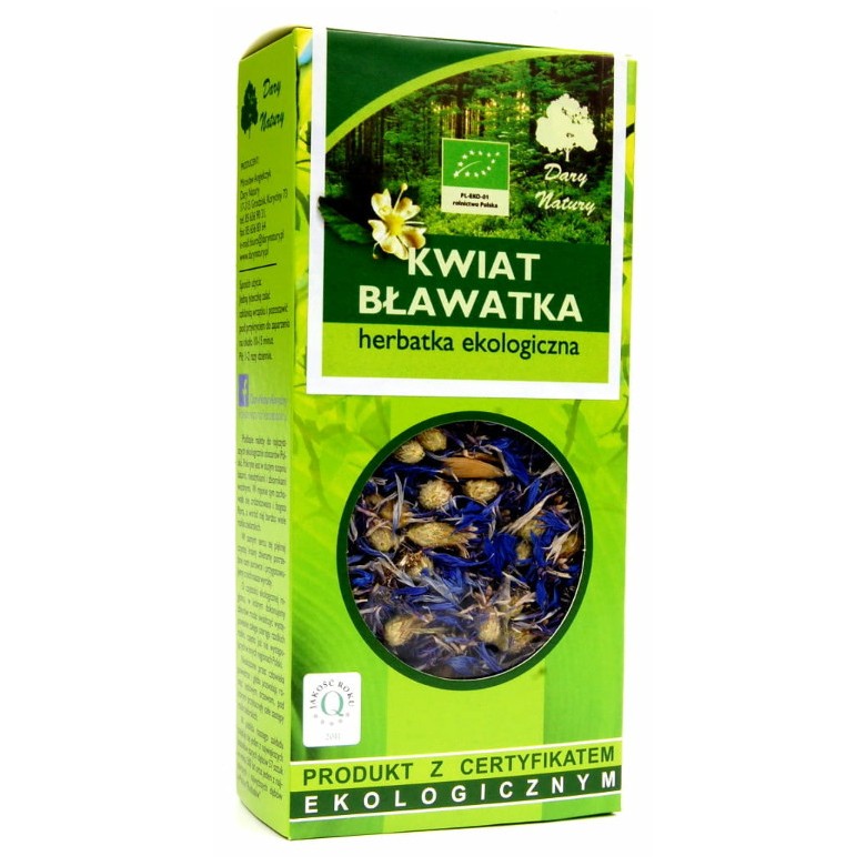 Bławatek kwiat 25g EKO DARY NATURY - Wiesiołek-Pharma Bławatek kwiat 25g EKO DARY NATURY - Wiesiołek-Pharma