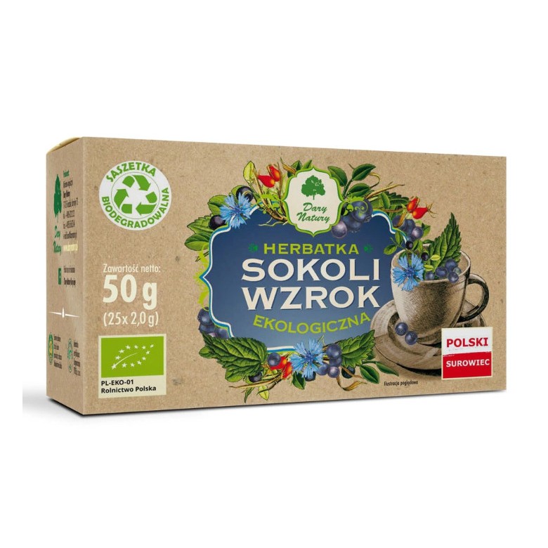 Herbatka Sokoli Wzrok 25x2g EKO DARY NATURY - Wiesiołek-Pharma Herbatka Sokoli Wzrok 25x2g EKO DARY NATURY - Wiesiołek-Pharma