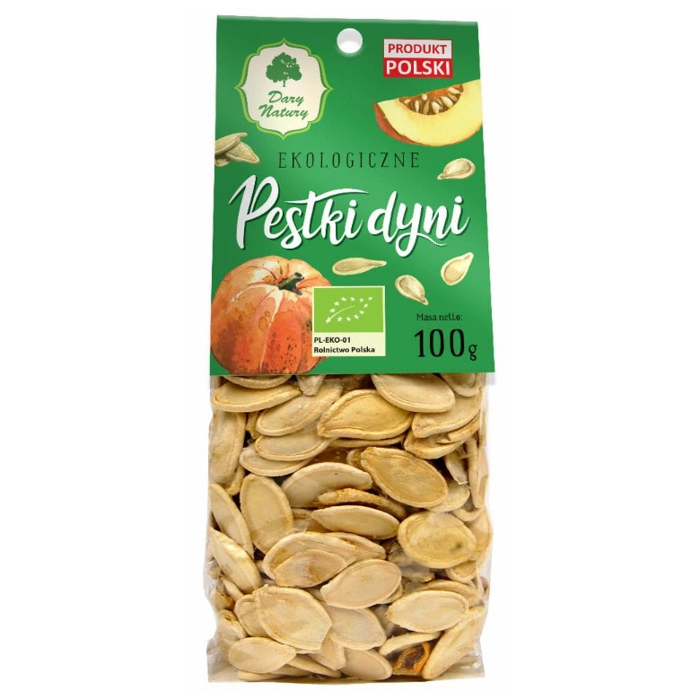 Pestki dyni 100g EKO DARY NATURY - Wiesiołek-Pharma Pestki dyni 100g EKO DARY NATURY - Wiesiołek-Pharma