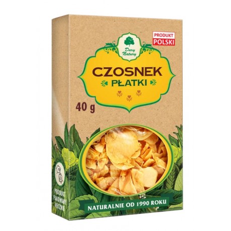 Czosnek płatki 40g DARY NATURY - Wiesiołek-Pharma