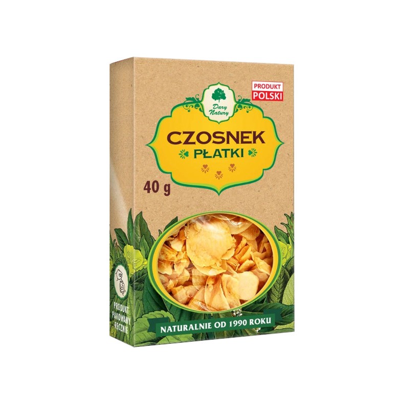 Czosnek płatki 40g DARY NATURY - Wiesiołek-Pharma Czosnek płatki 40g DARY NATURY - Wiesiołek-Pharma